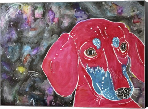 Framed Sasha the Dachshund Print