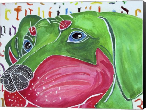 Framed Reeves the Dachshund Print