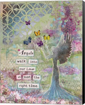 Framed Angels Walk In Print