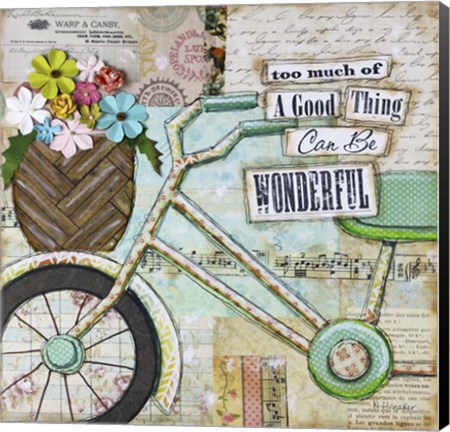 Framed Bike Too Wonderful Print