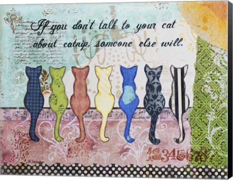 Framed Cat Talk Print
