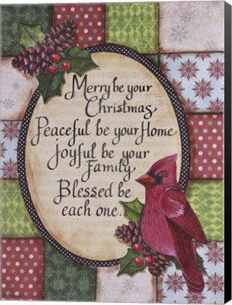 Framed Christmas Cardinal Print