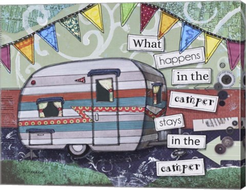 Framed Happy Camper Print