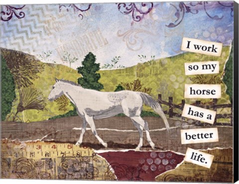 Framed Horsing Around Print