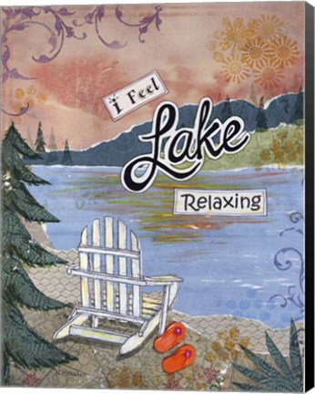 Framed Lake Relaxing Print