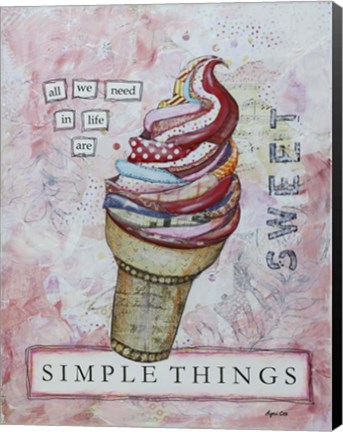 Framed Simple things Print