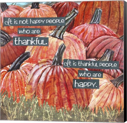 Framed Thankful Pumpkins Print