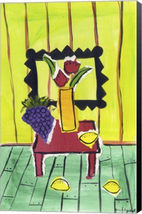 Framed Grapes and Lemons Print
