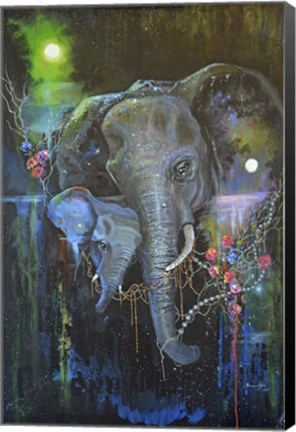 Framed Elephant Bond Print