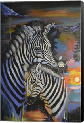 Framed Zebra Dreams Print
