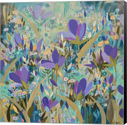 Framed Purple Flowers Print