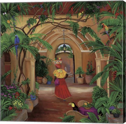 Framed Columbian Fruit Woman Print