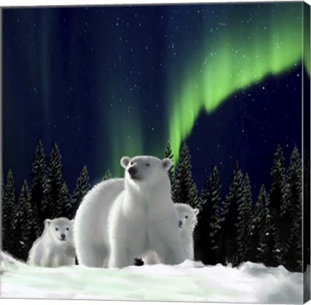 Framed Polar Family 2 Print