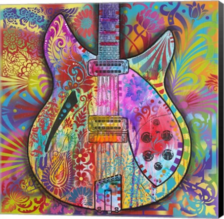 Framed Vintage 12 String Print
