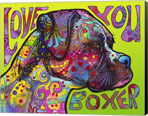 Framed Love You Boxer Print