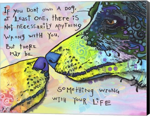 Framed Of Life and Dog Print