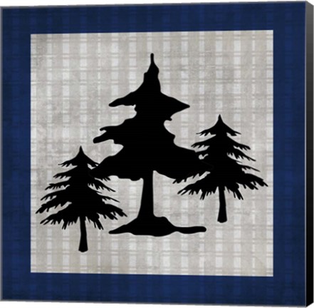 Framed Blue Bear Lodge Icon 1 Print