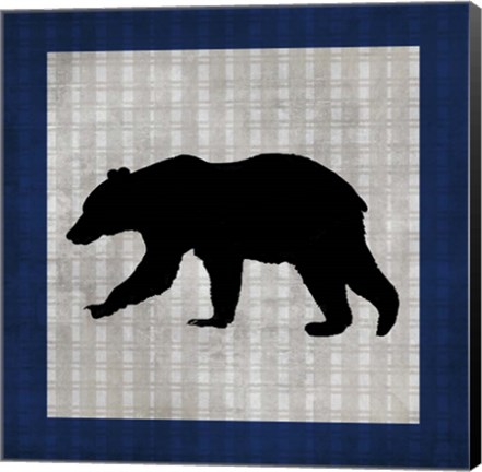 Framed Blue Bear Lodge Icon 2 Print