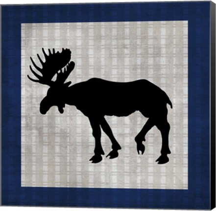 Framed Blue Bear Lodge Icon 3 Print