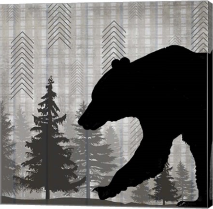 Framed Blue Bear Lodge Sign 5 Print