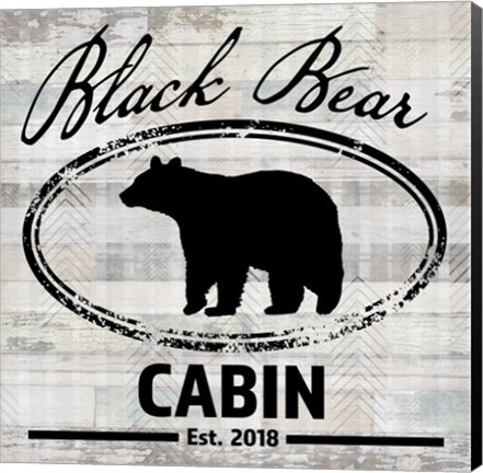 Framed Blue Bear Lodge Sign 8 Print