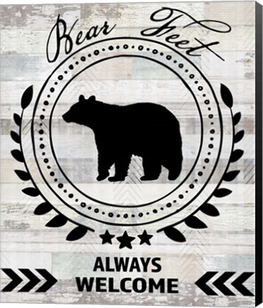 Framed Blue Bear Lodge Sign 9 Print