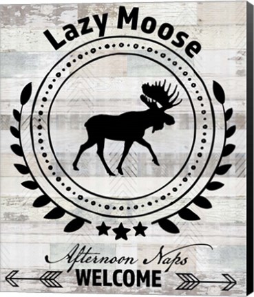 Framed Blue Bear Lodge Sign 1 Print