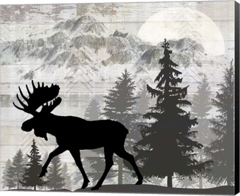 Framed Blue Bear Lodge Sign 11 Print