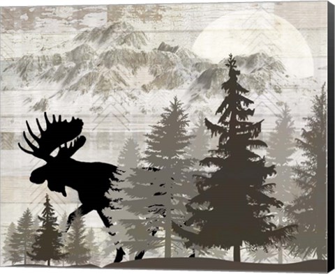 Framed Blue Bear Lodge Sign 13 Print