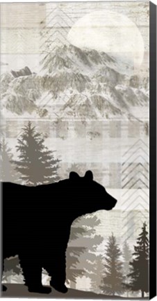 Framed Blue Bear Lodge Sign 15 Print