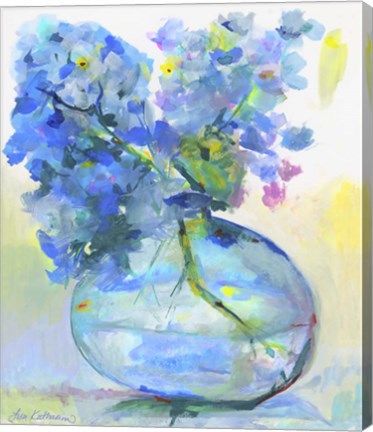 Framed Hydrangea In Fish Bowl Print