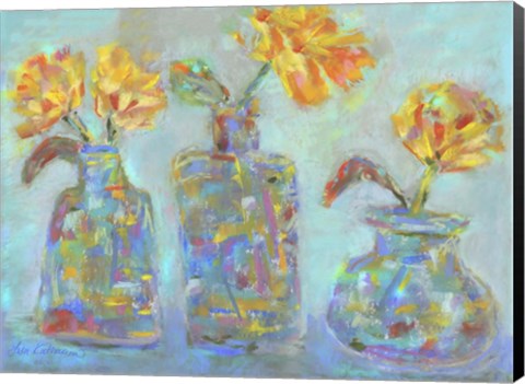 Framed Nina&#39;s Three Bud Vases Print