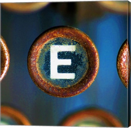 Framed Letter E of Typewriter &#39;LOVE&#39; Print