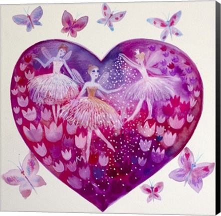 Framed Heart Ballet Print