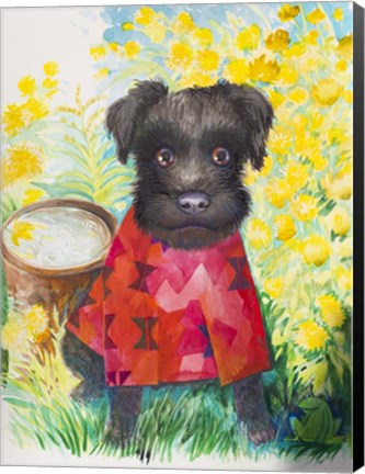 Framed Zverg Schnauzer Dog Print