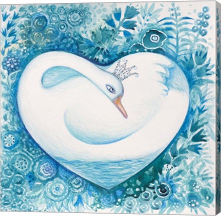 Framed White Swan Print