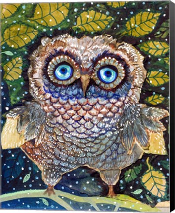 Framed Collage Owl Print