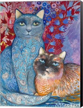 Framed 2 Cats 2 Print