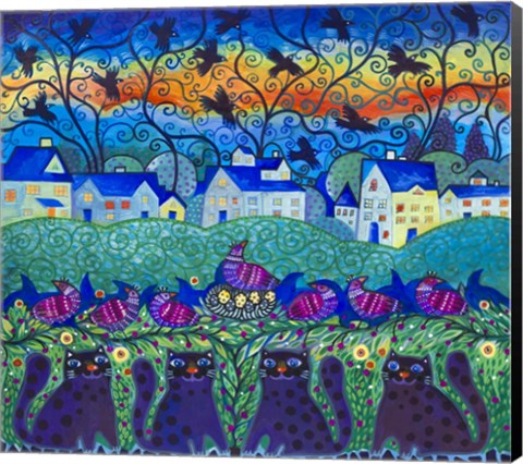 Framed Black Cats Print