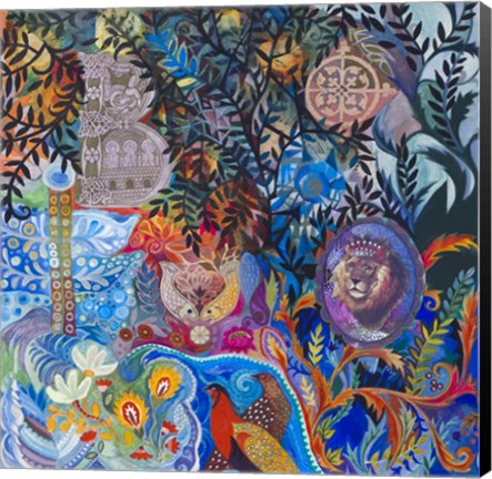 Framed Blue Evening Print