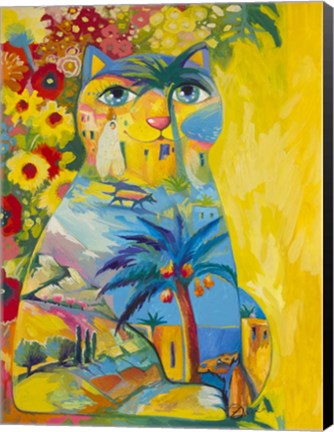 Framed Orient Cat 2 Print