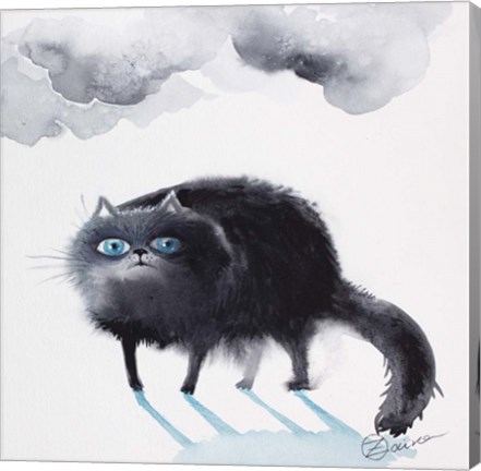 Framed Black Cat 3 Print