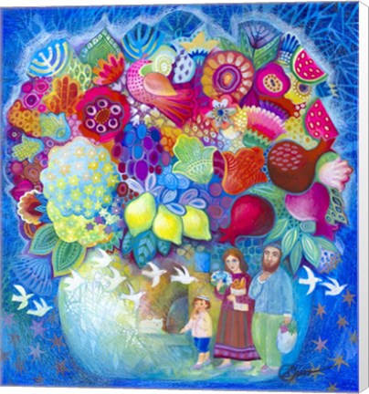 Framed Flowers From Israel Print