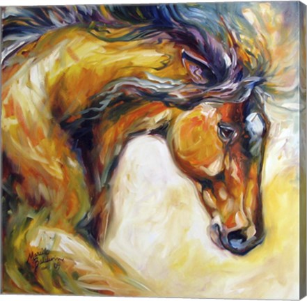 Framed Determined Equine Print