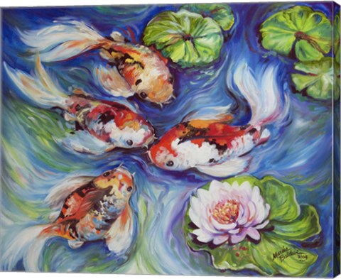 Framed Happiness Koi Dance Print