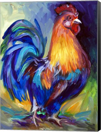 Framed Rooster One Print