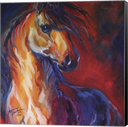 Framed Stallion Red Dawn Print