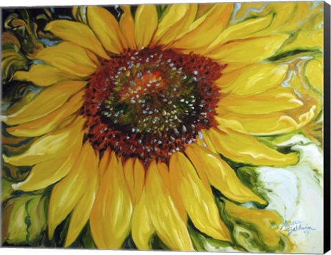 Framed Sundown Sunflower Print