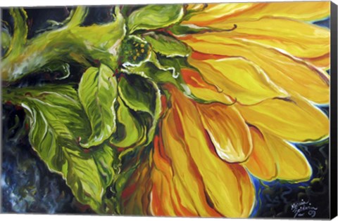 Framed Sunflower Abstract Print