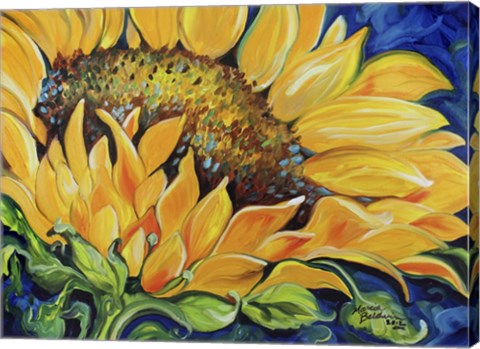 Framed Sunflower September Print